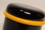 Vintage Italian Black and Yellow Lidded Ceramic Jar by Pino Spagnolo for Sicart - Image 7
