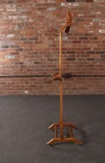 Sculptural Italian Modernist Beech and Brass Valet by Fratelli Reguitti - Image 3