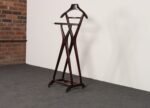 Italian Modern Fratelli Reguitti Sculptural Stained Mahogany X-Form Valet - Image 7