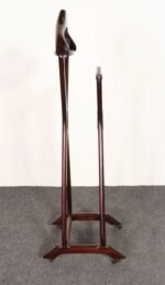 Italian Modern Fratelli Reguitti Sculptural Stained Mahogany X-Form Valet - Image 3