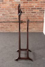 Italian Modern Fratelli Reguitti Sculptural Stained Mahogany X-Form Valet - Image 4