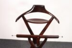 Italian Modern Fratelli Reguitti Sculptural Stained Mahogany X-Form Valet - Image 8
