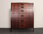 Vintage Six-Drawer Rosewood and Mahogany Highboy Chest Dresser by Harvey Probber - Image 4