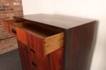 Vintage Six-Drawer Rosewood and Mahogany Highboy Chest Dresser by Harvey Probber - Image 19