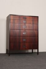 Vintage Six-Drawer Rosewood and Mahogany Highboy Chest Dresser by Harvey Probber - Image 3