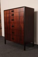 Vintage Six-Drawer Rosewood and Mahogany Highboy Chest Dresser by Harvey Probber - Image 2