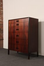 Vintage Six-Drawer Rosewood and Mahogany Highboy Chest Dresser by Harvey Probber - Image 8