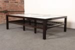 Vintage Ebonized Wood and Vitrolite Glass Coffee Table by Van Keppel and Green - Image 22