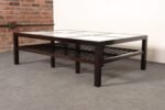 Vintage Ebonized Wood and Vitrolite Glass Coffee Table by Van Keppel and Green - Image 22