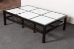 Vintage Ebonized Wood and Vitrolite Glass Coffee Table by Van Keppel and Green - Image 21