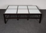 Vintage Ebonized Wood and Vitrolite Glass Coffee Table by Van Keppel and Green - Image 14