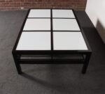 Vintage Ebonized Wood and Vitrolite Glass Coffee Table by Van Keppel and Green - Image 19