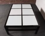 Vintage Ebonized Wood and Vitrolite Glass Coffee Table by Van Keppel and Green - Image 20