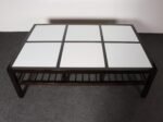 Vintage Ebonized Wood and Vitrolite Glass Coffee Table by Van Keppel and Green - Image 12