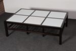 Vintage Ebonized Wood and Vitrolite Glass Coffee Table by Van Keppel and Green - Image 13