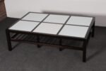Vintage Ebonized Wood and Vitrolite Glass Coffee Table by Van Keppel and Green - Image 13