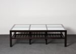 Vintage Ebonized Wood and Vitrolite Glass Coffee Table by Van Keppel and Green - Image 5