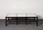 Vintage Ebonized Wood and Vitrolite Glass Coffee Table by Van Keppel and Green - Image 5