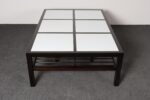Vintage Ebonized Wood and Vitrolite Glass Coffee Table by Van Keppel and Green - Image 11