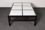 Vintage Ebonized Wood and Vitrolite Glass Coffee Table by Van Keppel and Green - Image 11