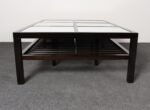 Vintage Ebonized Wood and Vitrolite Glass Coffee Table by Van Keppel and Green - Image 7
