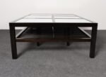 Vintage Ebonized Wood and Vitrolite Glass Coffee Table by Van Keppel and Green - Image 7