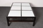 Vintage Ebonized Wood and Vitrolite Glass Coffee Table by Van Keppel and Green - Image 2