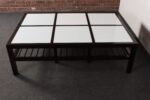 Vintage Ebonized Wood and Vitrolite Glass Coffee Table by Van Keppel and Green - Image 3