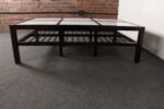 Vintage Ebonized Wood and Vitrolite Glass Coffee Table by Van Keppel and Green - Image 6
