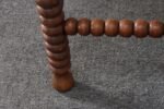 Diminutive Antique French 19th Century Bobbin Corner Chair with Rush Seat - Image 31