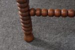 Diminutive Antique French 19th Century Bobbin Corner Chair with Rush Seat - Image 31