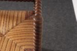 Diminutive Antique French 19th Century Bobbin Corner Chair with Rush Seat - Image 27