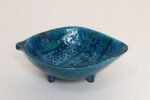 Italian Rimini Blu Glazed Leaf-Form Ceramic Vide Poche by Aldo Londi for Bitossi - Image 10