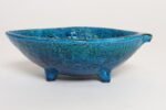Italian Rimini Blu Glazed Leaf-Form Ceramic Vide Poche by Aldo Londi for Bitossi - Image 4