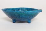 Italian Rimini Blu Glazed Leaf-Form Ceramic Vide Poche by Aldo Londi for Bitossi - Image 4