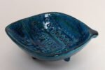 Italian Rimini Blu Glazed Leaf-Form Ceramic Vide Poche by Aldo Londi for Bitossi - Image 11