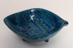Italian Rimini Blu Glazed Leaf-Form Ceramic Vide Poche by Aldo Londi for Bitossi - Image 11