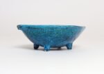 Italian Rimini Blu Glazed Leaf-Form Ceramic Vide Poche by Aldo Londi for Bitossi - Image 2