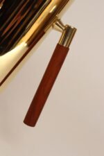 Italian Modern Brass-Plated Steel and Teak Cocktail Pitcher and Stirrer/Spoon - Image 23