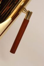 Italian Modern Brass-Plated Steel and Teak Cocktail Pitcher and Stirrer/Spoon - Image 23