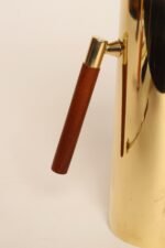 Italian Modern Brass-Plated Steel and Teak Cocktail Pitcher and Stirrer/Spoon - Image 22