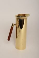 Italian Modern Brass-Plated Steel and Teak Cocktail Pitcher and Stirrer/Spoon - Image 10