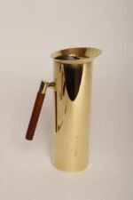 Italian Modern Brass-Plated Steel and Teak Cocktail Pitcher and Stirrer/Spoon - Image 10