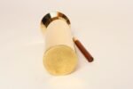 Italian Modern Brass-Plated Steel and Teak Cocktail Pitcher and Stirrer/Spoon - Image 12