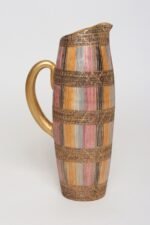 Vintage Italian Modernist Gilt Ceramic "Seta" Pitcher by Aldo Londi for Bitossi - Image 6
