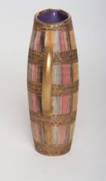 Vintage Italian Modernist Gilt Ceramic "Seta" Pitcher by Aldo Londi for Bitossi - Image 2