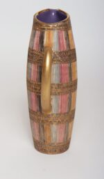 Vintage Italian Modernist Gilt Ceramic "Seta" Pitcher by Aldo Londi for Bitossi - Image 2