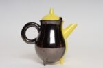 Vintage Vallauris Two Tone Gray and Yellow Ceramic Teapot by Auguste Lucchesi - Image 6