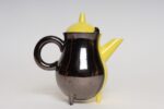 Vintage Vallauris Two Tone Gray and Yellow Ceramic Teapot by Auguste Lucchesi - Image 6