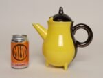 Vintage Vallauris Two Tone Gray and Yellow Ceramic Teapot by Auguste Lucchesi - Image 13